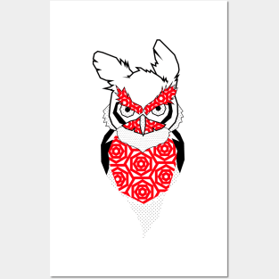 Owl design tattoo Posters and Art